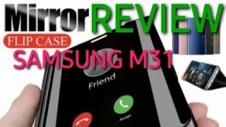 Smart mirror clear view and leather flip luxury mirror flip cover review for Samsung galaxy m31