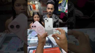 iPhone 15 Soft TPU Shockproof Protectiv Premium Crystal Splicing Contrast Transparent Case pink grey