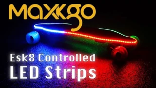 Maxkgo ESK8 LED Strip Lights & Controller Review *Esk8 Powered + Controlled LED Strips*