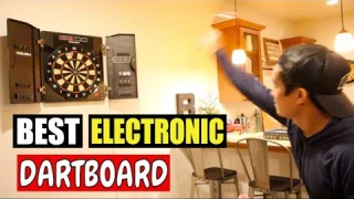 WIN.MAX Electronic Soft Tip Dartboard REVIEW And Demonstration | Dartboard Set with Cabinet