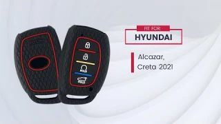 Keycare silicone key cover fit for Hyundai Creta, Alcazar 4 button smart key (KC67)