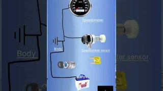 Car Speedometer connection diagram || car speed meter and sensor circuit