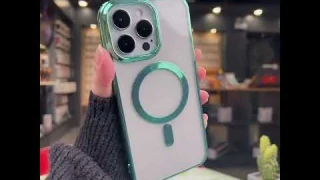 Electroplating Transparent Big Hole Magnetic Attraction TPU Phone Case