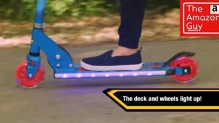 Huffy Electro-Light Inline 2 Wheel Scooter for Kids Age 5+, Disney Princess, Marvel,Star Wars,Frozen