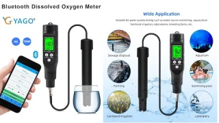 RCYAGO Smart Bluetooth Dissolved Oxygen Meter for Fish Pond, Aquaculture, Aquarium, Sea water