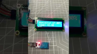 Arduino humidity and temperature sensor with LCD DISPLAY #arduino