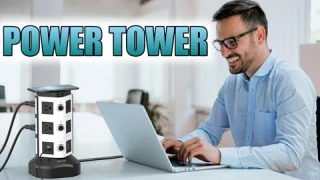 JACKYLED POWER STRIP TOWER SURGE PROTECTOR W/ CHARGING PAD REVIEW