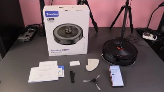 Teendow D10S Staubsauger Roboter, Saug-Wischroboter, Saugroboter, Laser Navigation, 260 ml Tank