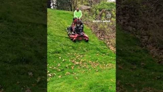 TIP: When mowing steep hills!