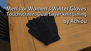 Thick and Warm, Achiou Winter Gloves for Men Women