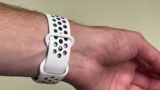 45 Days Later - Amazon Purchase Lerobo Apple Watch White and Rainbow Colored Sport Band Review