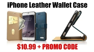 $10 Handmade Leather Stand Magnetic Wallet Case iPhone 6S [REVIEW]