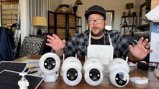 Hiseeu Solar Camera Wireless Outdoor, Home Security Camera System