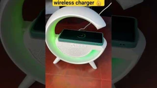 G-shaped Bluetooth Speaker with RGB LED and 15 watt wireless charging pad 🤩 #coolgadgets