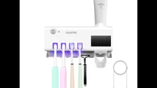 Toothbrush holder with toothpaste dispenser, wall-mounted, can be sterilized