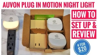 REVIEW & HOW TO SETUP AUVON MOTION SENSOR  PLUG IN NIGHT LIGHT