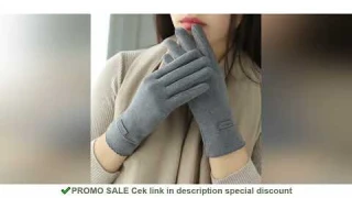 Thickened Women Suede Velvet Gloves Full Finger Plush Touch Screen Gloves Solid Color Keep Warm Wint