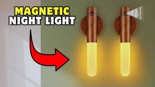 Magnetic Motion Sensor Night Light Review | Rechargeable LED Wall Lamp for Bedroom & Hallway