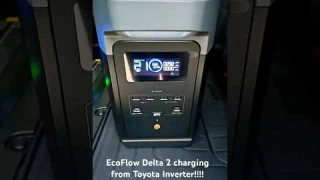 Yes, it is real!!! EcoFlow Delta 2 charging from the Toyota inverter. #tundra #toyota #ecoflow