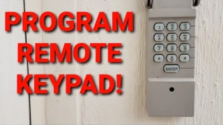 How to program keypad for Craftsman garage door remote entry