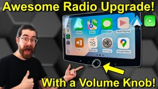 It has a VOLUME KNOB! - 10.1 in Android Head Unit with Wireless CarPlay: Eonon UA13SK Plus Review!
