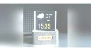 GeekMagic GIFTV Crystal Holographic Desktop Decoration Smart Weather Station Digital Clock with GIF