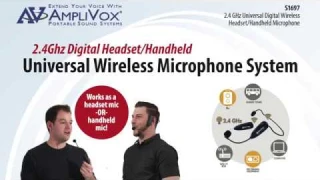 Amplivox S1697 2.4 GHz Universal Digital Wireless Mic Kit