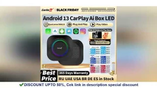 2024 NEW CarPlay AI Box LED Android 13 SM6115 8-Core CPU 5G WiFi BT GPS For Netflix Wireless Andr