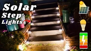 Solar Powered Outdoor Step Lights 16 Pack - Install/Review