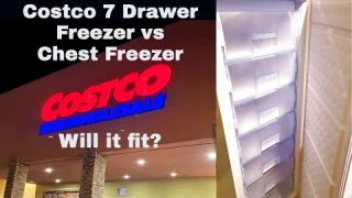 Costco Upright Freezer 7-Drawer vs Chest Freezer-WILL IT FIT? Hamilton Beach 11 cubic feet