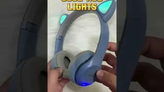 Headphone Wireless Bluetooth LED Cat Ears P47