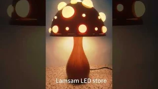 Amanita Mushroom Lamp with LED Tricolored Bulb AC or USB Warm Light Biomimetic Fly Agaric Desk Light