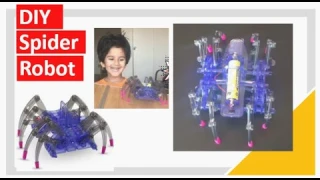 DIY Spider 🕷 Robot Kit, Walking and Climbing Spider. Educational and fun Project.