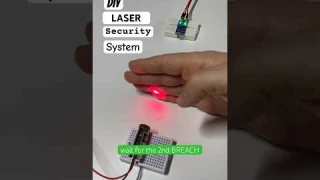 How To Build A Laser DIY Smart Home Security System with Arduino #electronics #automation #security