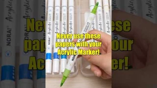 Never use these papers with your Acrylic Marker! 😡😡😡 #shorts