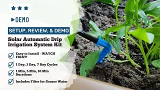 Setup & Review - TRJZWA Solar Automatic Drip Irrigation System Kit