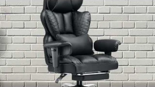 COMHOMA Big and Tall Office Chair 400LBS Wide Ergonomic Gaming Chair, 150°Reclining Adjustable Armre