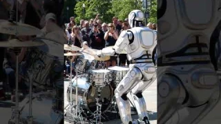 Robot Drum Solo Shocks Everyone! 🥁🤖 #shorts #humanoid #future #technology
