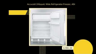 Accucold 24" Wide Refrigerator-Freezer, ADA Compliant White Exterior
