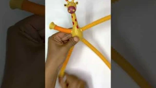 Satisfying Pop Tubes Giraffe Toy #shorts #asmr #poptubesound