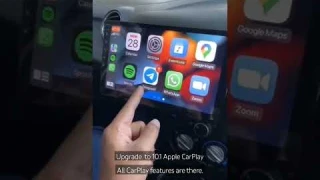 Installed 10.1 inch Apple CarPlay head unit in an old car. #eonon #automobile #car #carplay