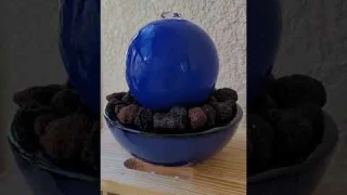 Style Selections Blue Tabletop Ceramic Fountain Review from Lowes