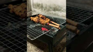 Portable Barbecue Setup at Home || Unboxing portable BBQ Set