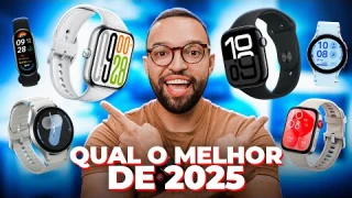 Qual o MELHOR smartwatch de 2025? Comparei Apple, Samsung, Xiaomi e Huawei!