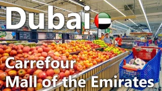 Dubai Walking Tour Carrefour and Mall of the Emirates – what's inside? Review and prices! 4K🇦🇪