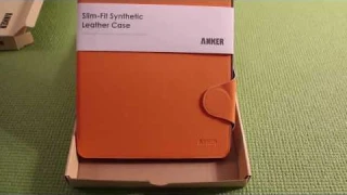 Anker Slim Fit Synthetic Leather Case in Orange! Unboxing and Review.