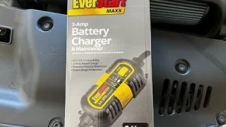 Everstart 3 Amp Battery Charger and Maintainer - Initial Review - only 21 dollars