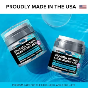 Anti-Aging Face Moisturizer with Collagen, Retinol & Hyaluronic Acid, SimplyVital