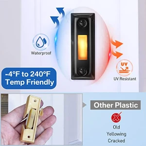 Heavy Duty Metal Doorbell Push Button with LED Light, Dreyoo