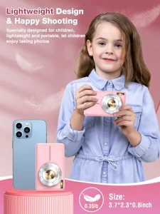 FHD 1080P Kids Camera 44MP Point and Shoot Digital Camera with 32GB Card, Nsoela